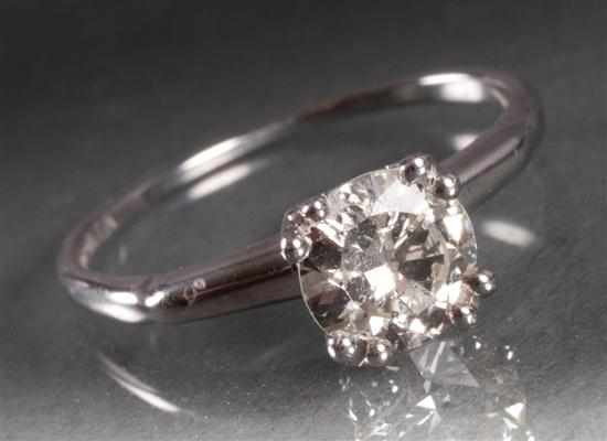 Appraisal: Diamond and K gold solitaire ring diamond approximately cts size