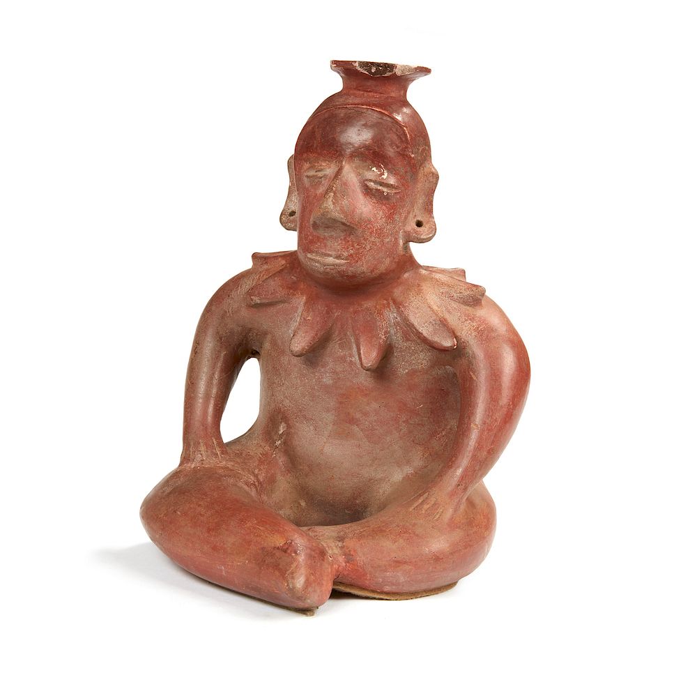 Appraisal: Colima West Mexico Seated Shaman Figure Colima West Mexico seated