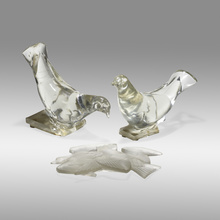 Appraisal: Ren Lalique RARE PIGEONS FROM THE PIGEONS FOUNTAIN SET OF