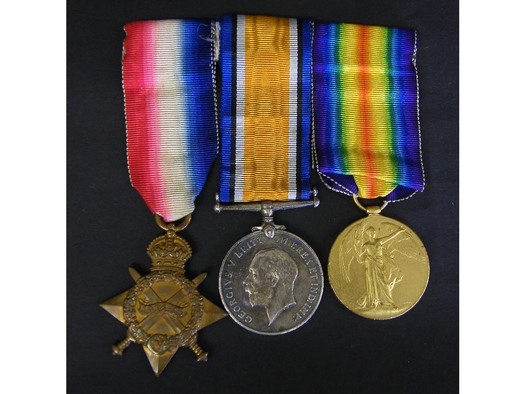 Appraisal: Trio of Great War medals awarded to T- PTE H