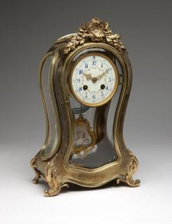 Appraisal: A French gilt bronze mantel clock Japy Freres Second half