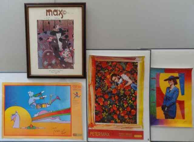 Appraisal: MAX Peter Signed Posters Framed offset litho ''The Brown Lady