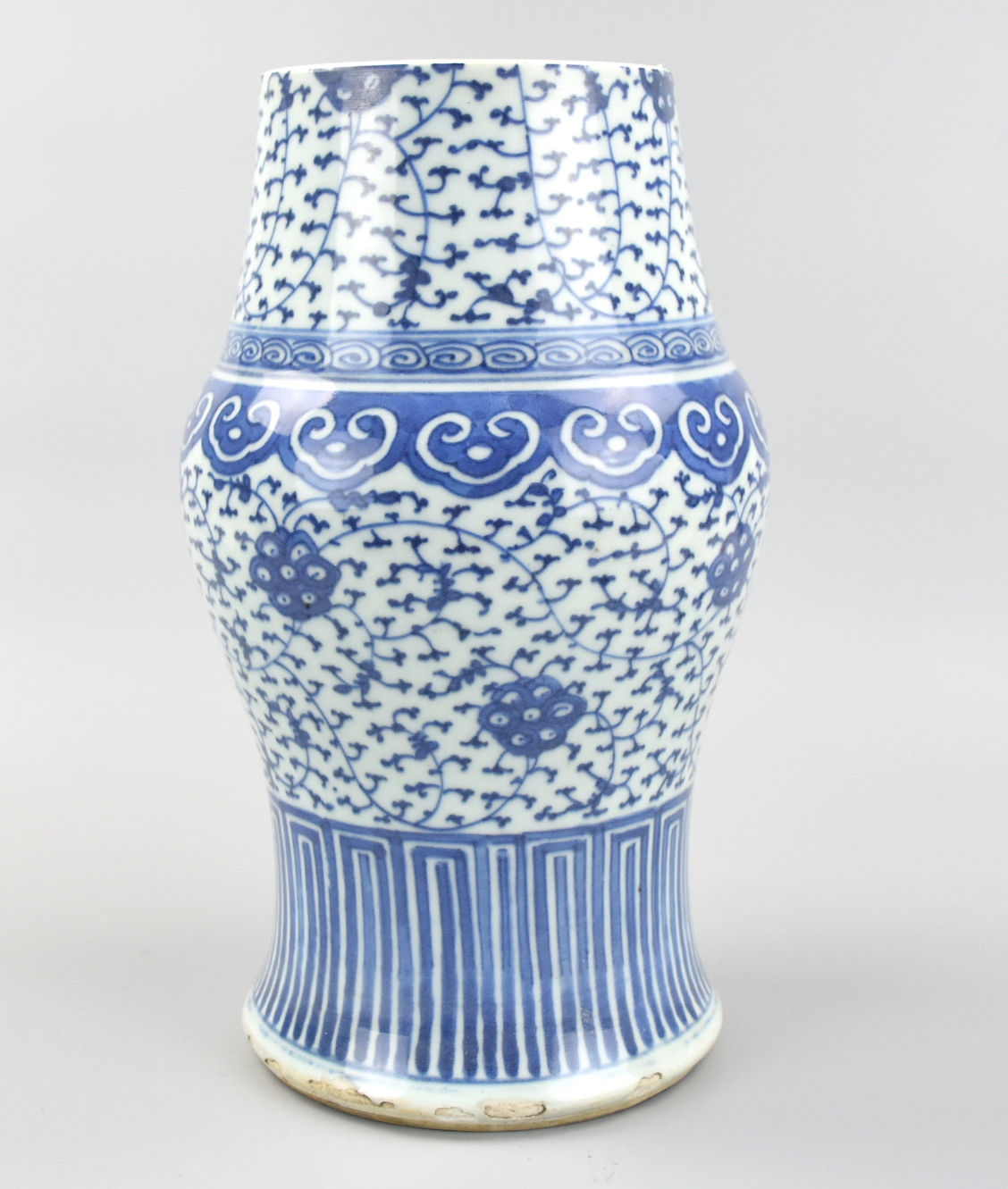 Appraisal: A BLUE WHITE PHOENIX TAIL VASE DAOGUANG PERIOD A blue