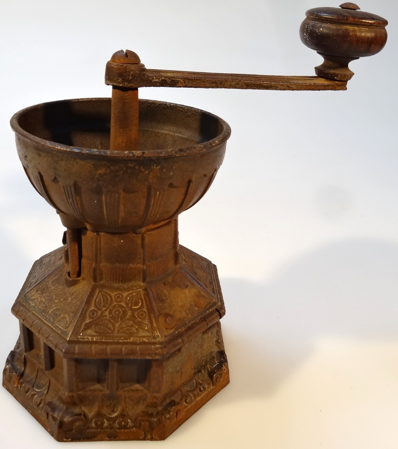 Appraisal: A late thC Christopher Dresser design cast iron coffee grinder