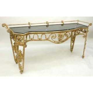 Appraisal: Mid Century Louis XV Style Painted Italian Wrought Iron and