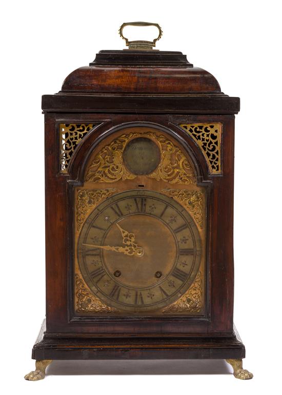 Appraisal: Sale Lot A Walnut Bracket Clock dominic onolyl having a