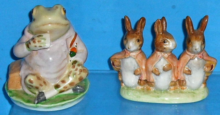 Appraisal: Beswick Beatrix Potter figures Mr Jeremy Fisher and Flopsy Mopsy