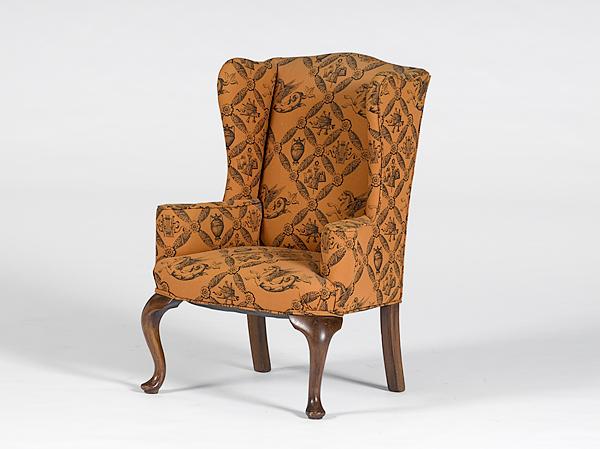 Appraisal: GEORGIAN-STYLE MINIATURE EASY CHAIR English th century a walnut easy