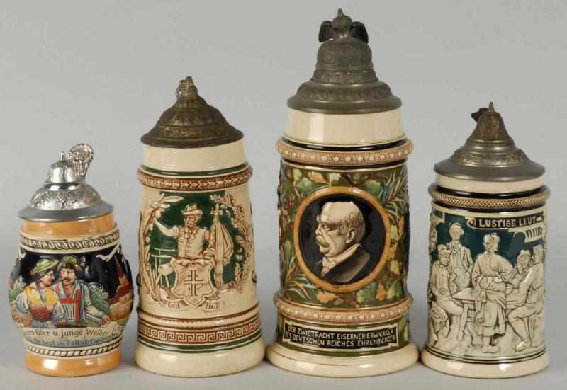 Appraisal: Lot of German Pottery Steins Description Includes two half-liter steins