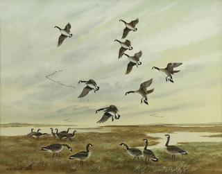 Appraisal: Paintings Angus Shortt lot of Angus Shortt Canadian - Geese