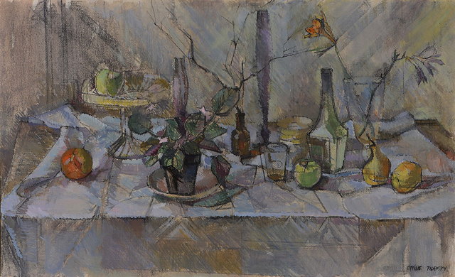 Appraisal: OTTILIE TOLANSKY - Still life - a vase of flowers