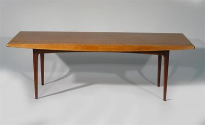 Appraisal: A Gordon Russell mahogany and beech R - low table