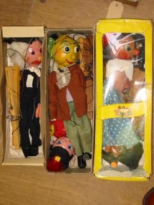 Appraisal: Pelham puppets Mr Turnip Fritzi Old Lady Pirate boxed Schoolmaster