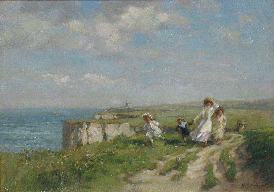 Appraisal: HARRY MITTON WILSON On the Margate Cliffs near Kingsgate signed