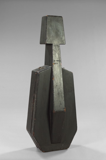 Appraisal: Black-Painted and Brass-Mounted Cello Case first quarter th century the