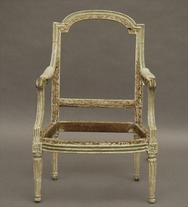 Appraisal: Louis XVI Painted Berg re Frame x x in Provenance