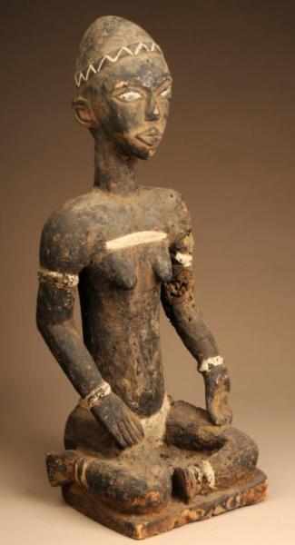 Appraisal: Central African Bakongo Shrine Piece of Woman Description From Zaire