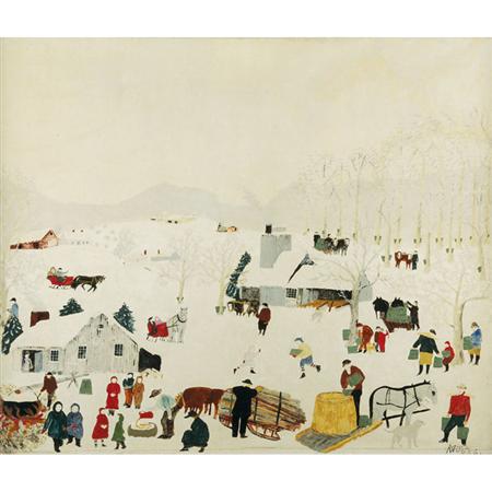 Appraisal: Grandma Anna Robertson Moses American - Sugaring Off Estimate -