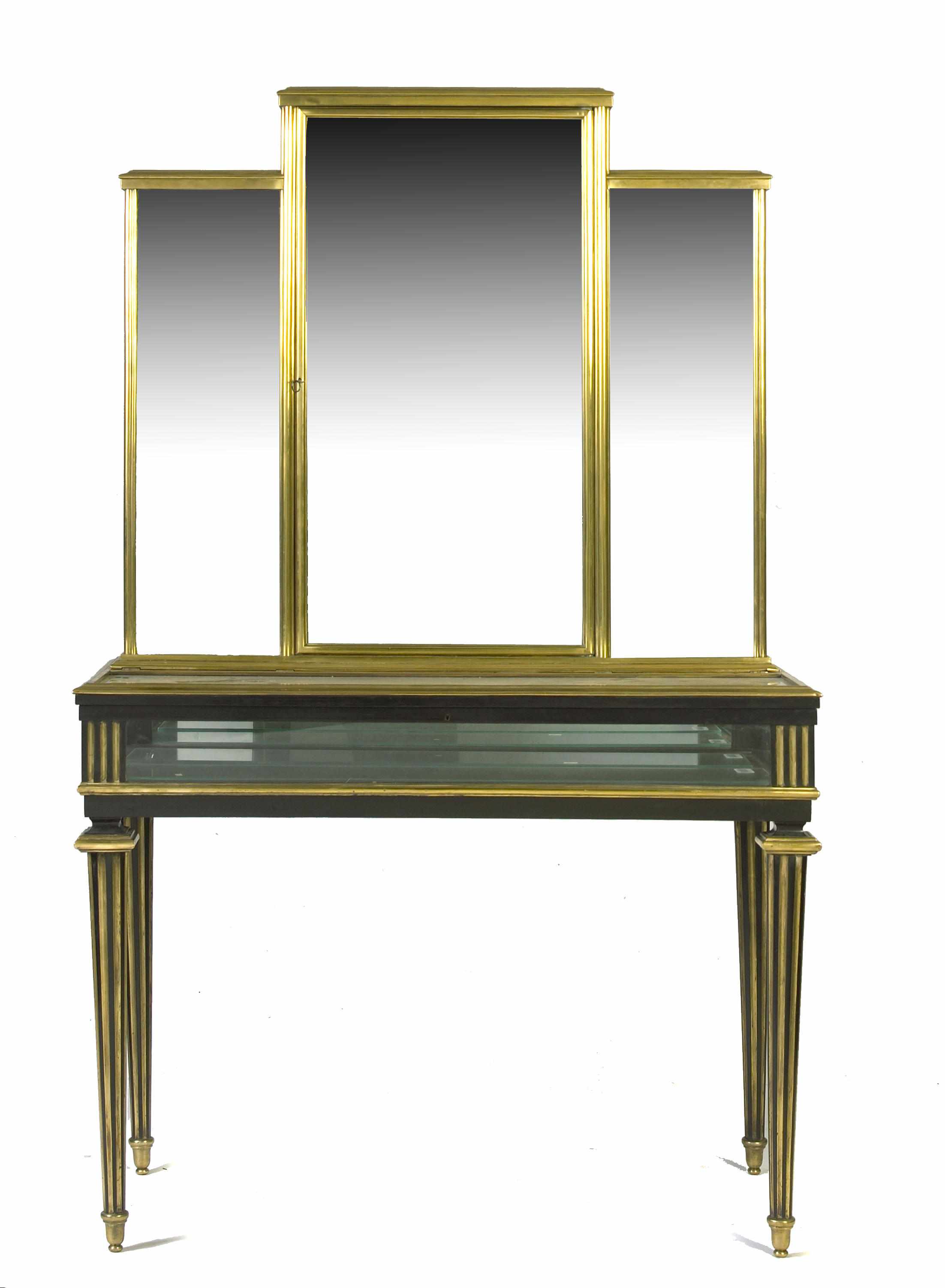 Appraisal: Property of various owners A Neoclassical style brass mounted ebonized