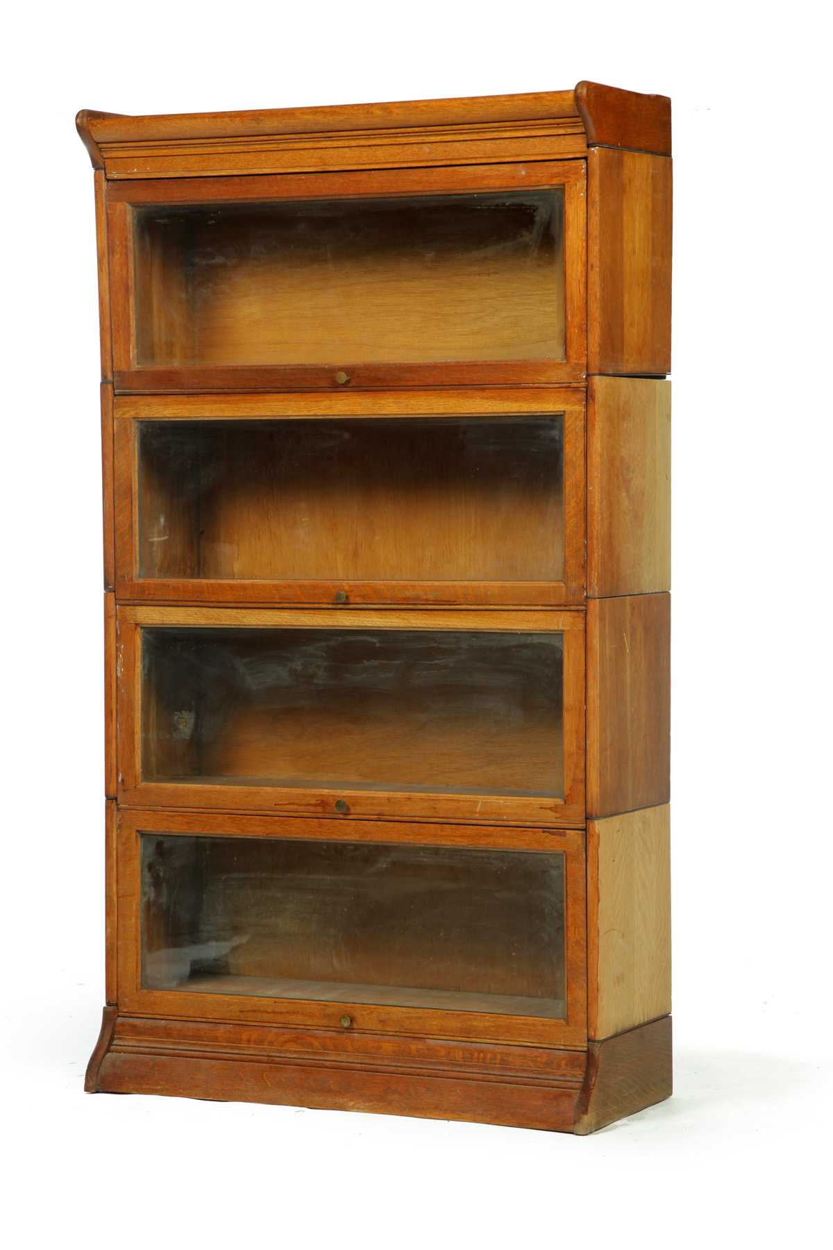 Appraisal: STACKING BOOKCASE American st half- th century Four sections with