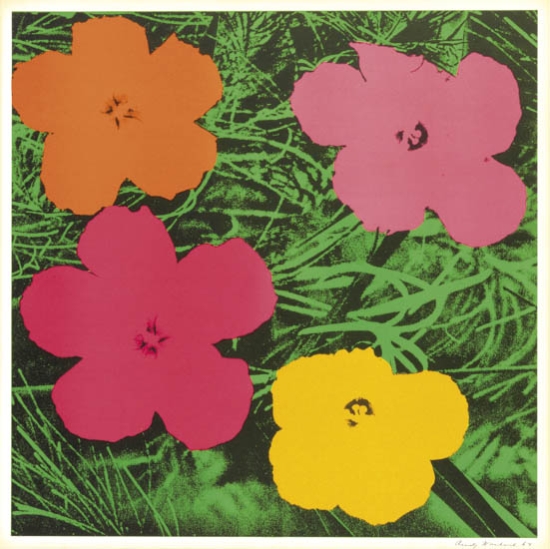 Appraisal: ANDY WARHOL Flowers Offset color lithograph x mm x inches