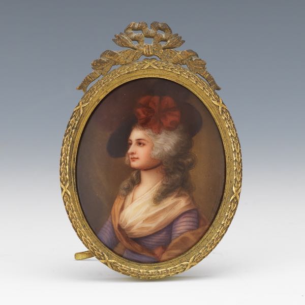 Appraisal: AFTER THOMAS GAINSBOROUGH BRITISH - x porcelain Portrait of Sarah