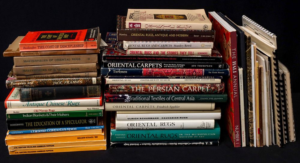 Appraisal: A COLLECTION OF REFERENCE BOOKS ON ORIENTAL RUGS The collection