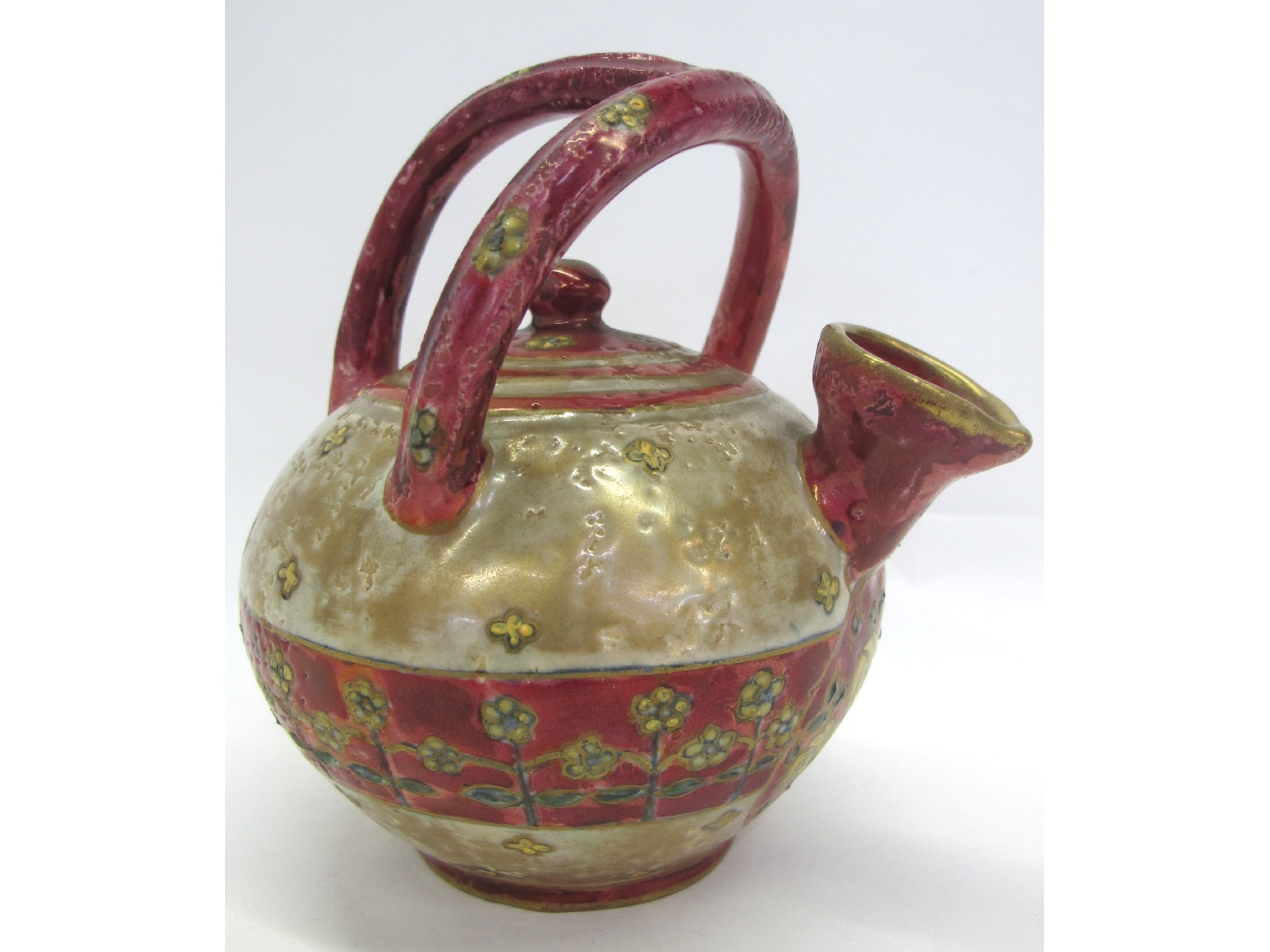 Appraisal: Amphora Art Nouveau ewer decorated with a frieze of flowers