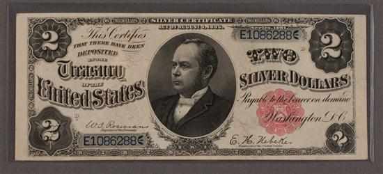 Appraisal: United States Silver Certificate Series of signed Rosecrans and Nebeker