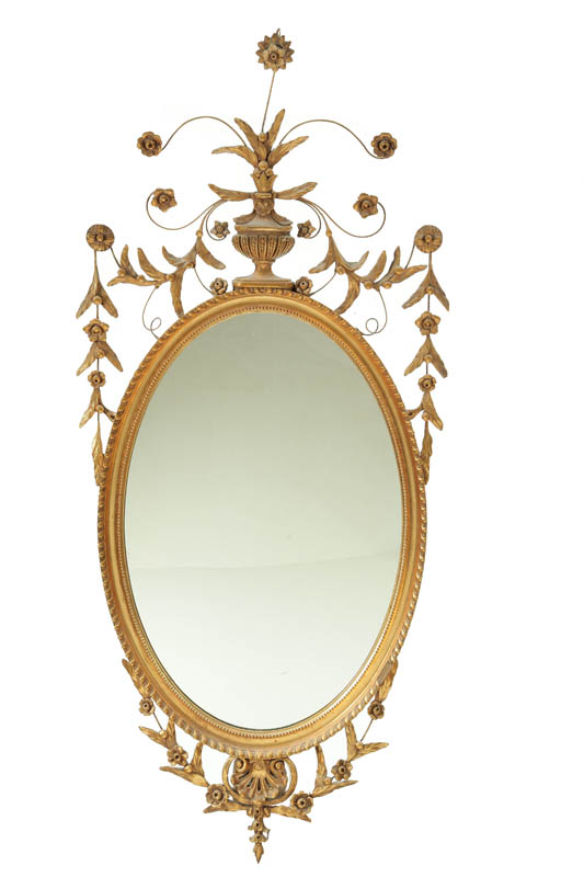 Appraisal: ORNATE MIRROR Probably European th century wood wire and gilt