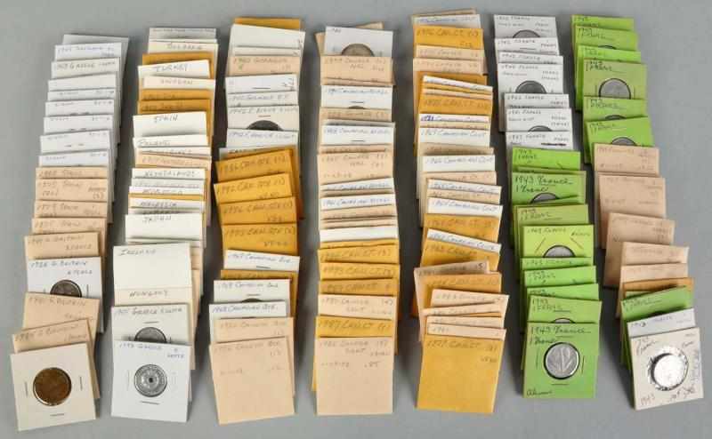 Appraisal: Collection of s to s Foreign Coins Description Includes hundreds