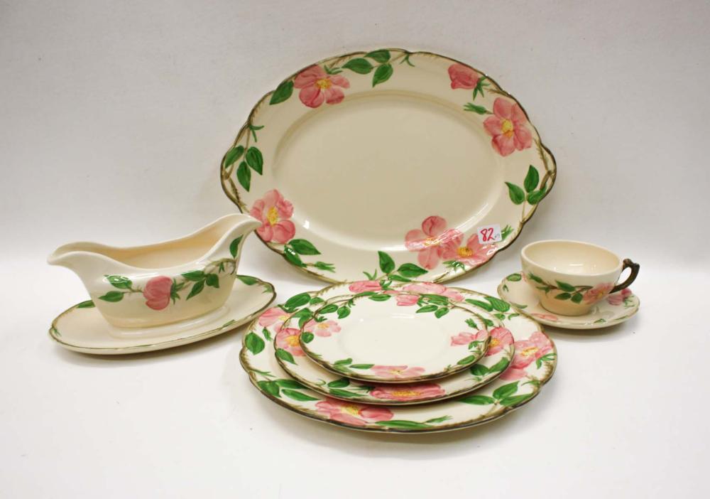 Appraisal: FRANCISCAN DESERT ROSE DINNERWARE SET seventy-one piece service for eight