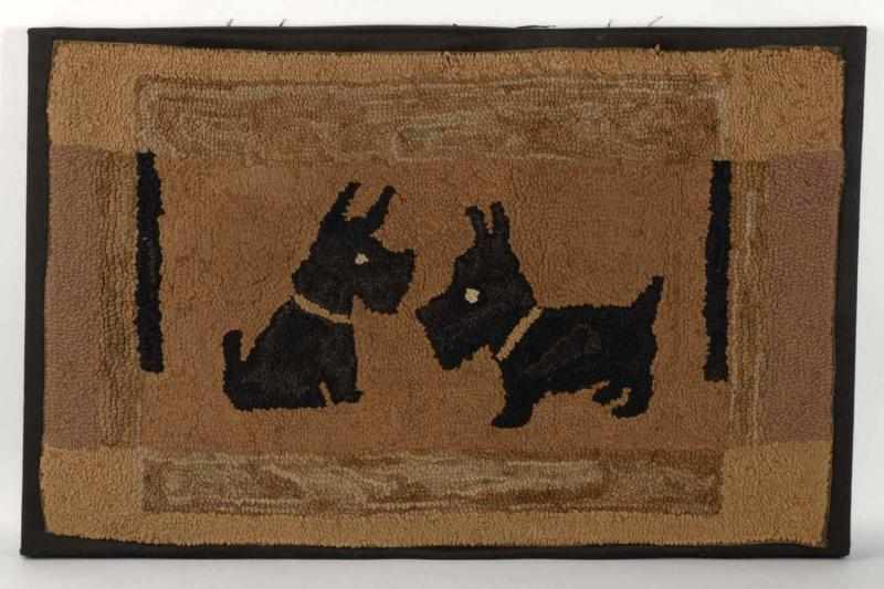 Appraisal: Hook Rug with Scottie Dogs Condition Excellent Size x