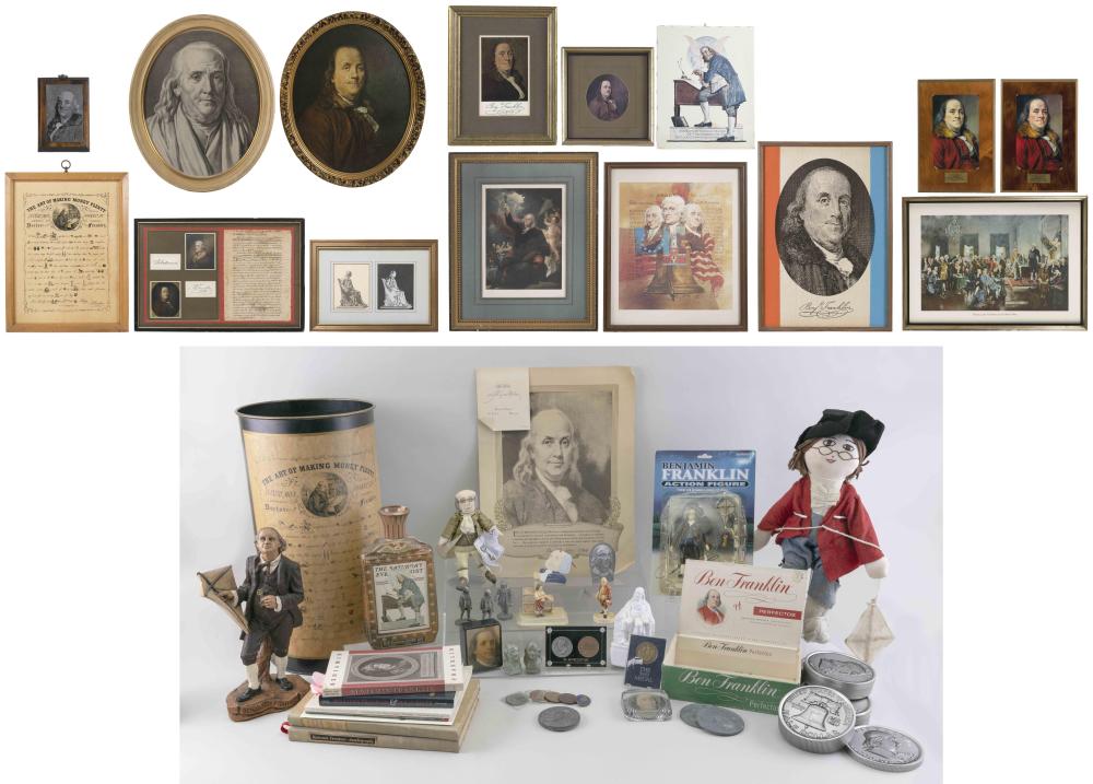 Appraisal: LARGE COLLECTION OF BENJAMIN FRANKLIN SOUVENIRS AND MEMORABILIA TH CENTURYLARGE