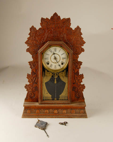 Appraisal: Gilbert Concord Clock pressed oak case H W D