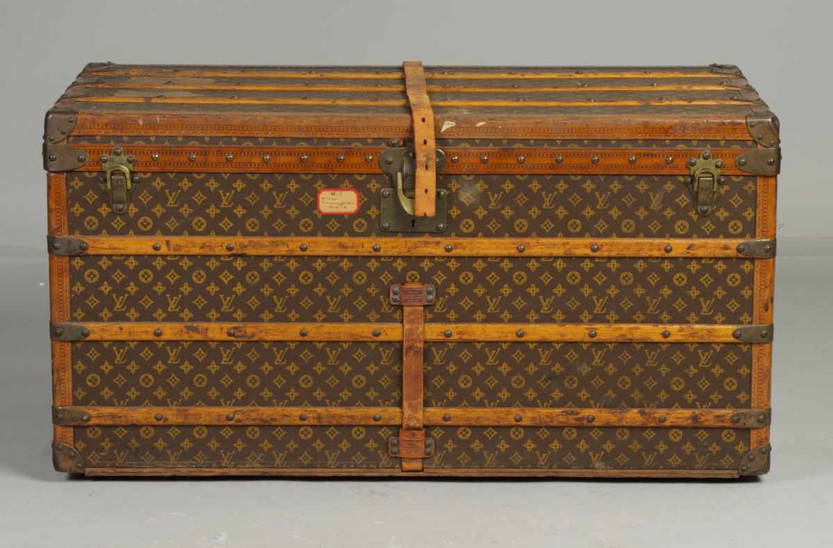 Appraisal: Vintage Louis Vuitton Steamer Trunk C Logo canvas Fully marked