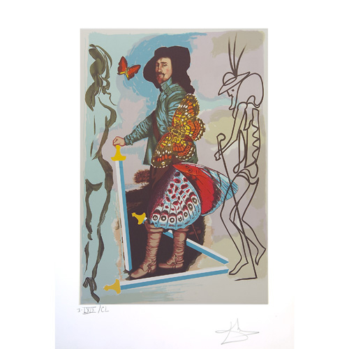 Appraisal: Salvador Dali Spanish - Courtier from the suite Papillons Anciennes