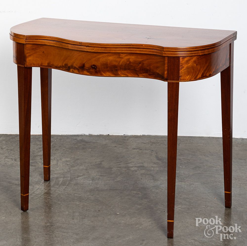 Appraisal: Federal mahogany games table ca Federal mahogany games table ca