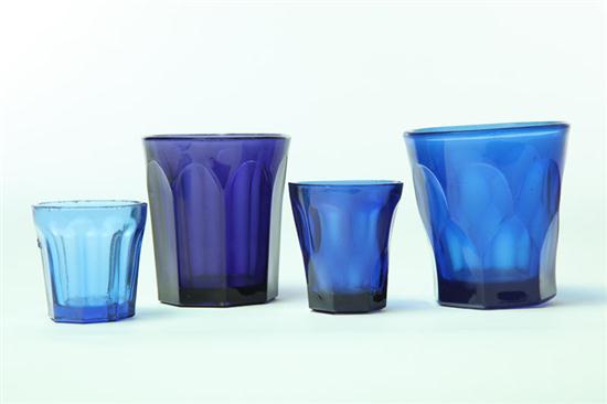 Appraisal: TWO TASTERS AND TWO TUMBLERS Pittsburgh mid th century Paneled