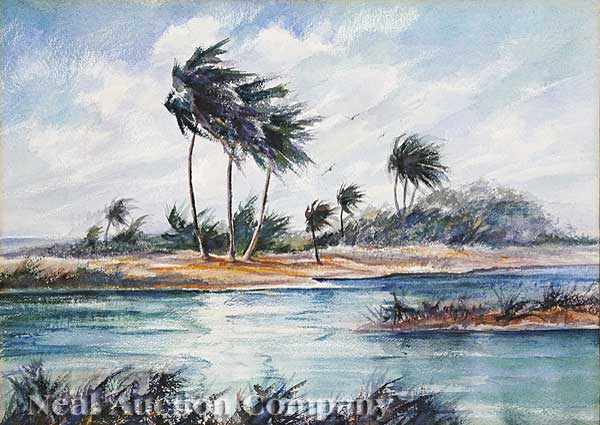 Appraisal: James A Camlin American Massachusetts - Florida Landscape waterfront scene