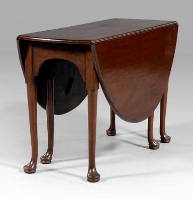 Appraisal: Queen Anne mahogany drop-leaf table oak pine and beech secondary