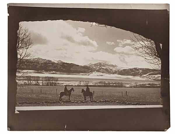 Appraisal: Charles J Belden Photograph of Cowboys on Horseback Silver gelatin