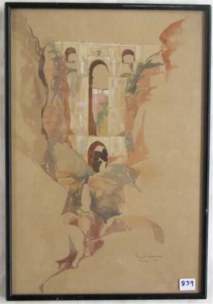 Appraisal: PERRY B JOHANSON WATERCOLOR ON PAPER Washington Colorado born Puente