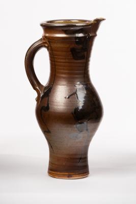 Appraisal: Michael Casson - a tall baluster stoneware jug tenmoku and