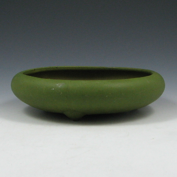 Appraisal: Roseville Matte Green - Low Bowl - Mint Roseville Antique