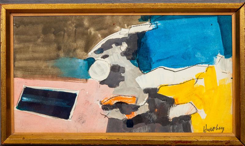 Appraisal: John Hultberg - Abstraction II Watercolor and gouache on paper