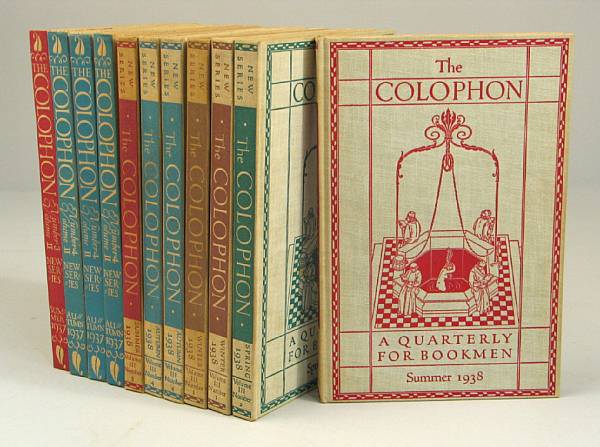 Appraisal: COLOPHON THE The Colophon A Book Collector's Quarterly New York