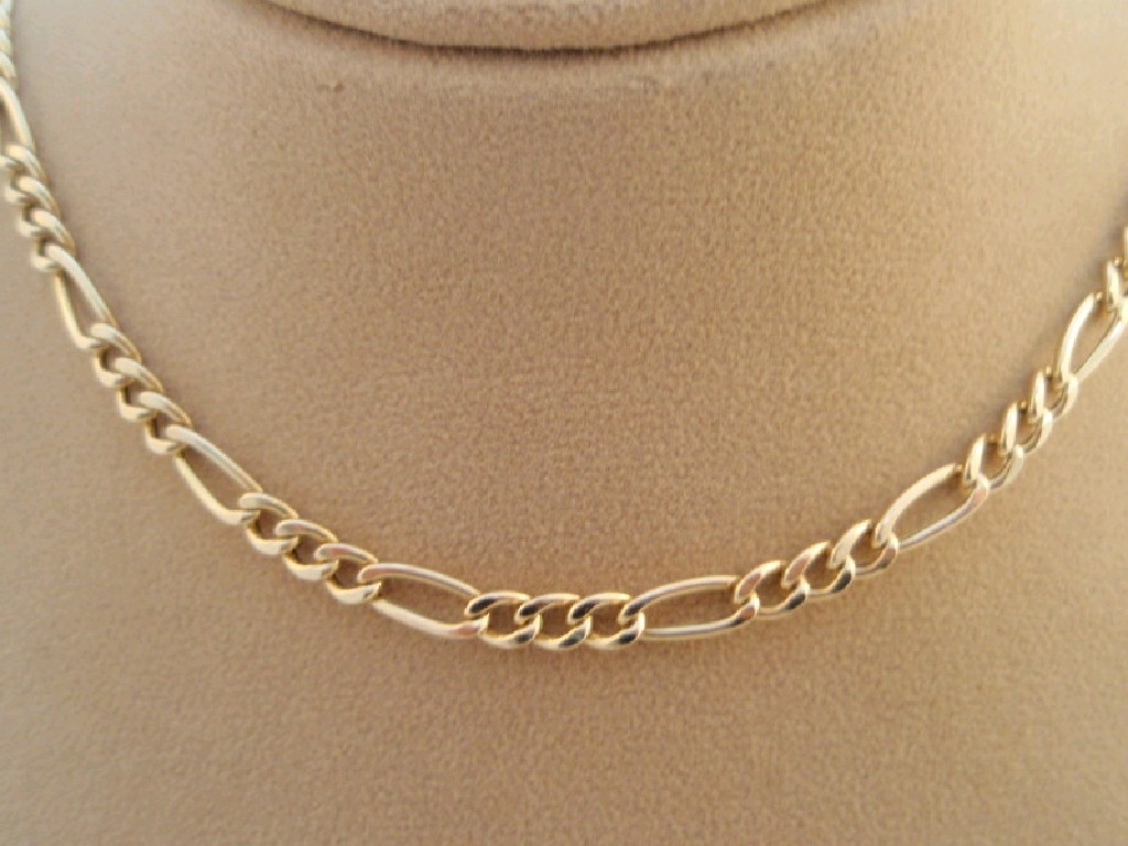 Appraisal: A figaro link neckchain ct cm long g