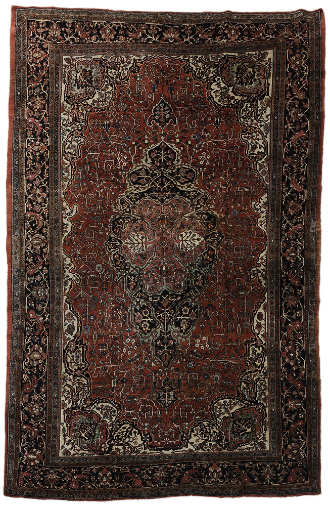 Appraisal: Ferahan Sarouk Carpet Persian early th century central medallion with