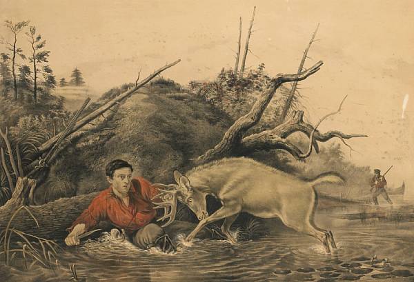 Appraisal: Currier amp Ives The Life of a Hunter Catching a